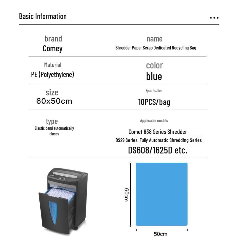 Sacos de Lixo para Trituradora Comi de Fechamento Automático