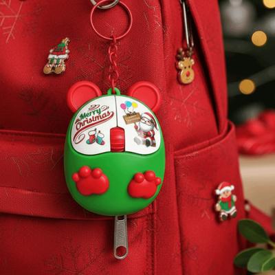 Auditory-feedback LED Mouse Clicker Light-emitting Light Up Sounding Toy Key-organizer