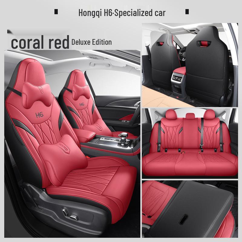 Universal Leather Car Seat Cushion for Hongqi H6 - New Model for All Seasons
