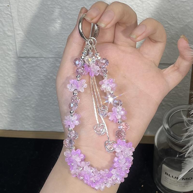 [Designer] Flower DIY Jingjing mobile phone lanyard lanyard mobile phone chain beaded ins mobile phone pendant