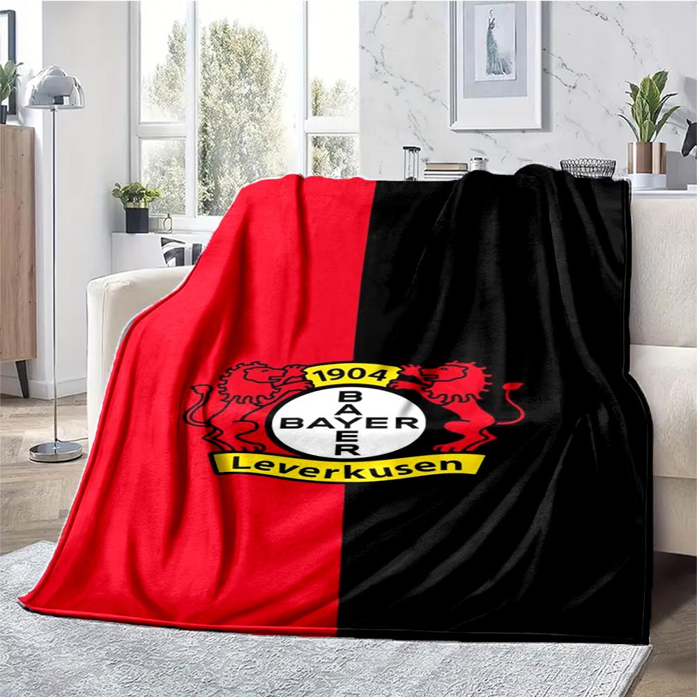 Bayer Leverkusen Theme Printed Blanket - Perfect for Couch, Bed, Travel & Outdoor Use | Machine Washable, Cozy & Durable.