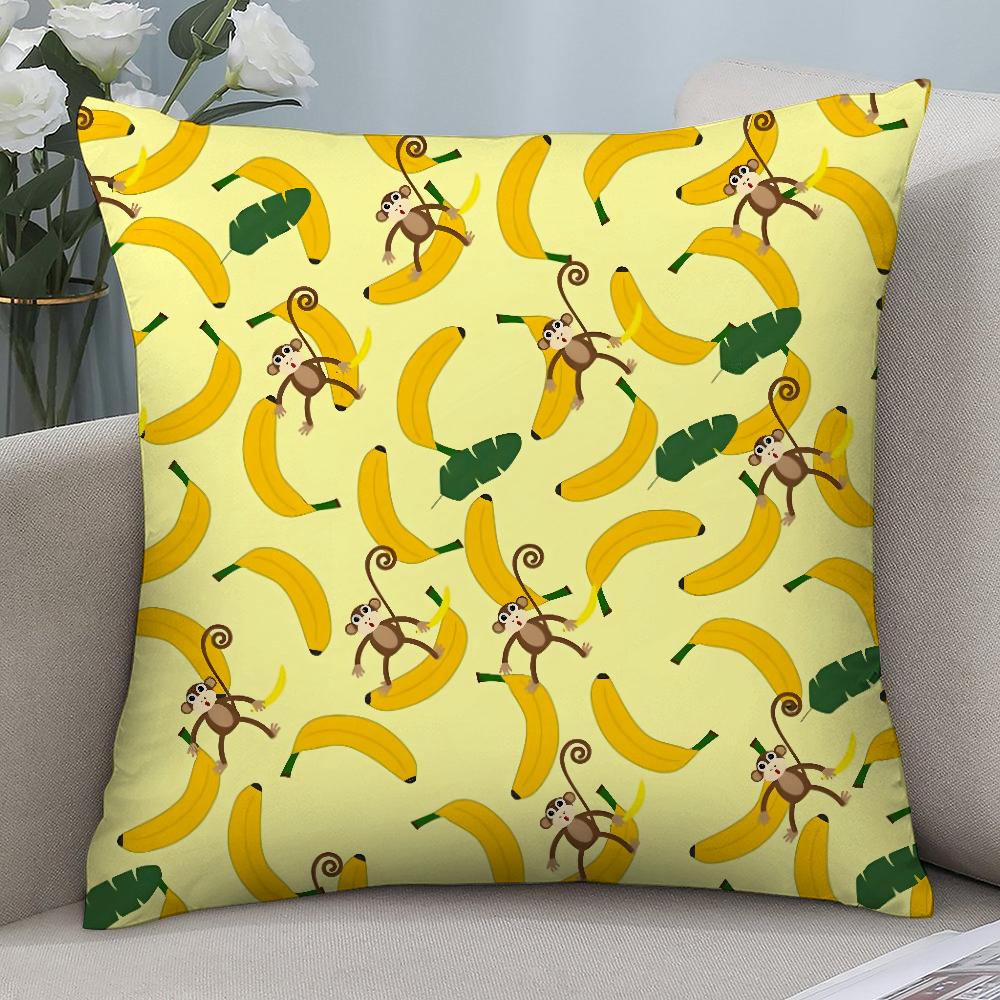 George The Curious Monkey Pillow Case Short Plush Sofa Decorative Gift Home Double-sided Printing Cushion