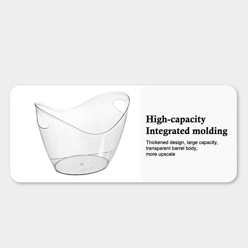 4L/8L Plastic Ice Bucket For Drinks And Parties Perfect For Wine Champagne Mimosa Cocktail Bar Outdoor Picnic Fruit Storage Bask