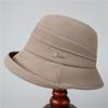 Woolen Bucket Hat Female Ji British Retro Style Mother Hat Big Brim Curling Shows Washbasin Hat Tide