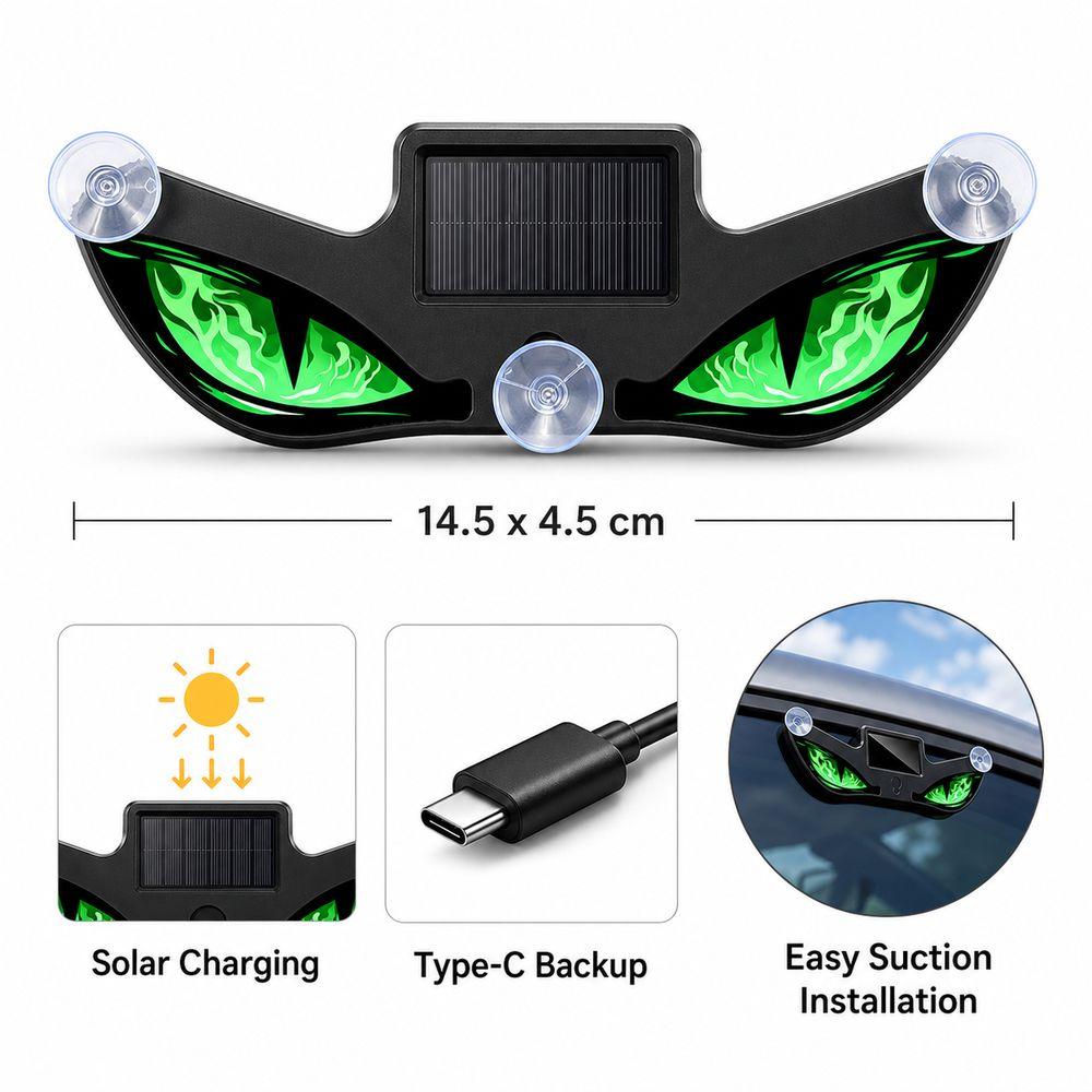 Wireless Devil Eyes Car Lights Solar Car Atmosphere Light New LED Car Light