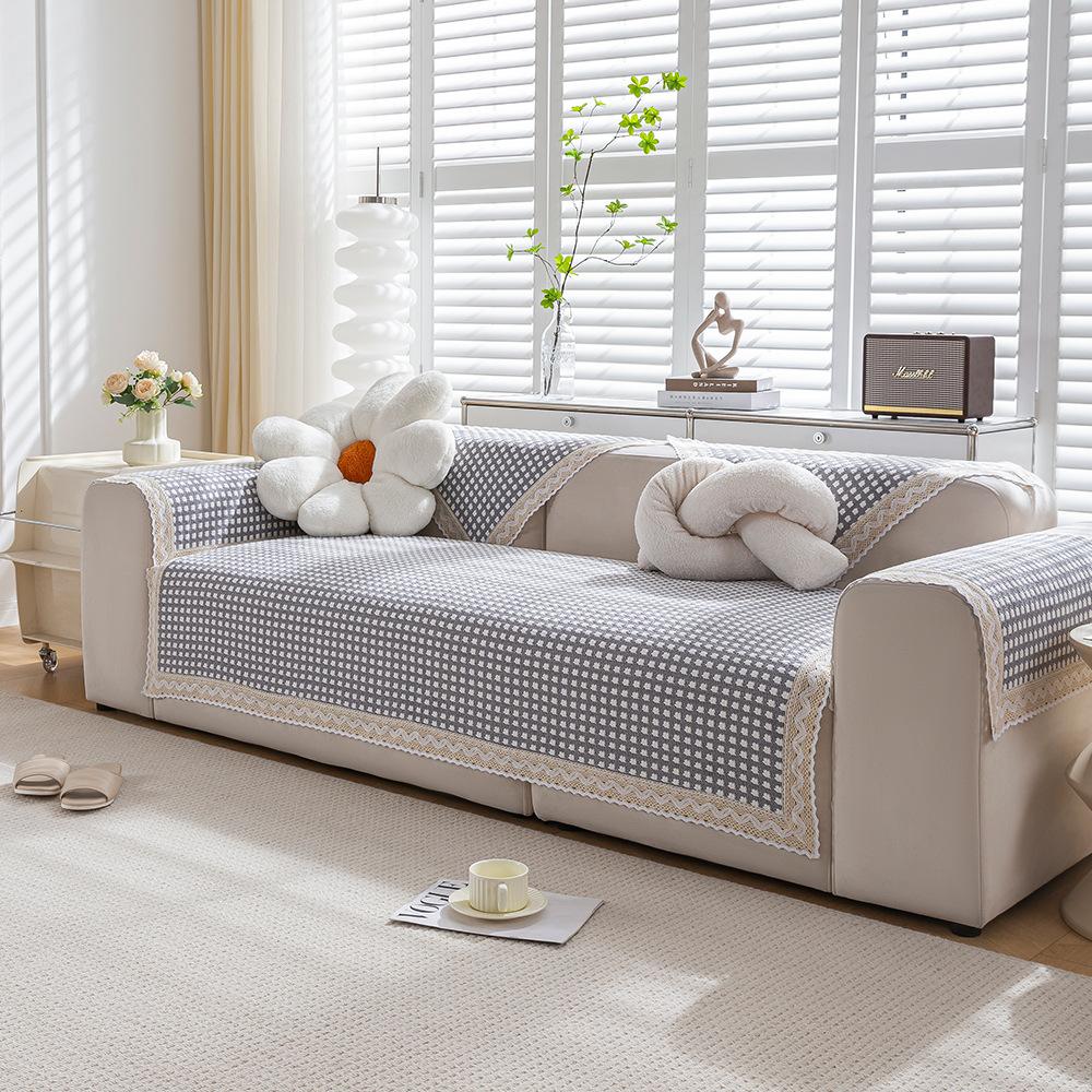 Подушка для дивана из хлопкового льна Four Seasons Universal Weaving Plaid Non Slip Sofa — фото 11