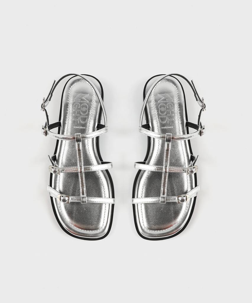 Moodnight Fidel Layered Belted Strap Flat Sandals - 6 Colors (Type A)