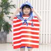 Large Cute Kids Hooded Bath Towel Cloak Cartoon Print Boys Girls Bathroom Beach Can Wear Super Absorbent Child Sunscreen Shawel