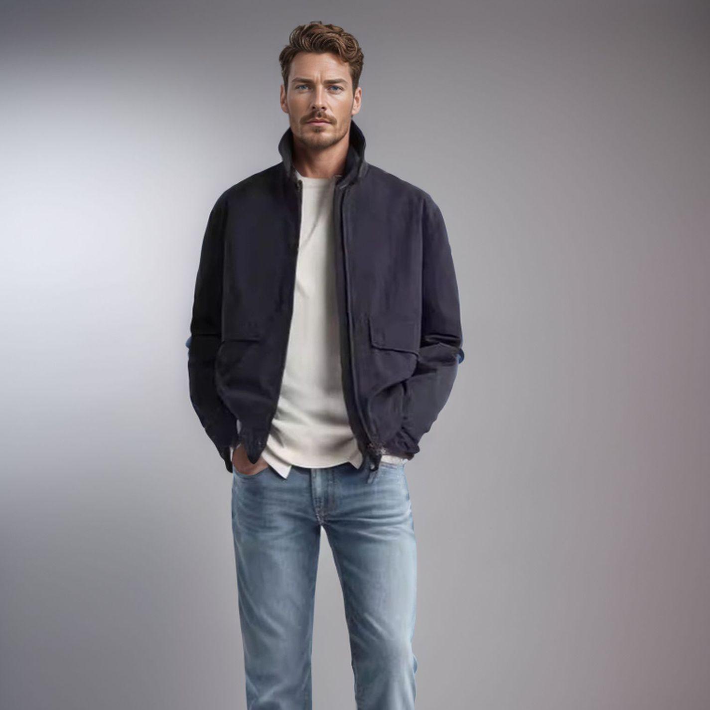 

Весна и осень, новая мужская рабочая куртка с лацканами, однотонная куртка с большим карманом 2XL