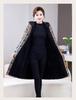 Women's Mid-length Plaid Cotton Coat - Velvet-lined, Thickened for Autumn/Winter