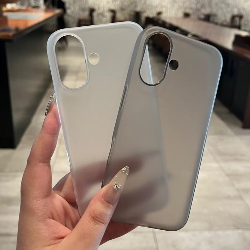 0.8MM Ultra Thin Matte Soft Silicone TPU Phone Case for iPhone 16 15 14 Plus 13 12 11 Pro Max Clear Translucent Candy Cover