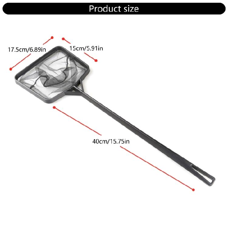 2Pcs Portable Fishing Landing Net Square Aquarium Fishing Net with Long Handle Shrimp Fish Tanks Clean Accessories