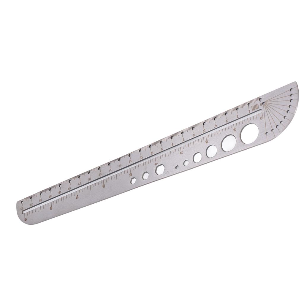 Stainless Steel Ruler Multifunctional Special Shaped Large Office Ruler with Scale Sewing Leather Measuring Tool