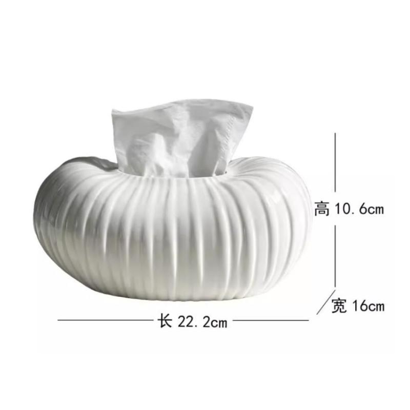 

BRCeramic Tissue Box Geometric Pleats Toilet Paper Box Desktop Storage Container Toilet Napkin Holder Home Decoraction LuxuryEY белый