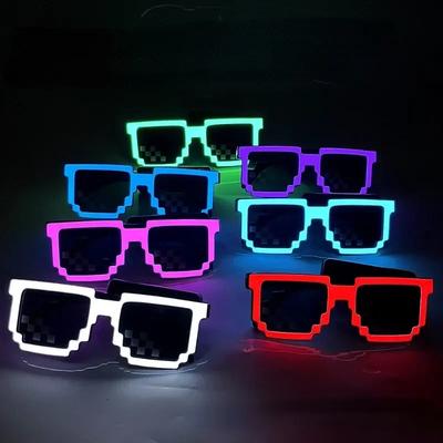 Dernières Lunettes LED Sans Fil Lumineuses Scintillantes Mosaïque Lunettes de Soleil Lunettes Néon pour Fête Lunettes pour Festival