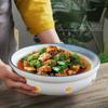 Creative Dry Pot Bowl Alcohol Candle Plate Set Ceramic Heating Furnace Heat Preservation Dish Water Boiled Fish Plate Tableware