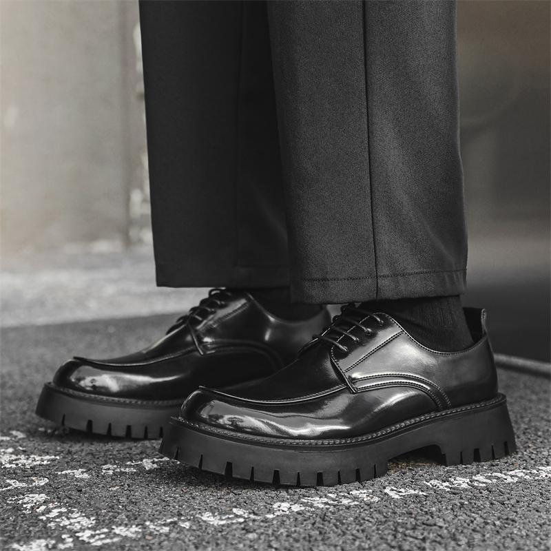 Fashion Derby Thick soled Men's Shoes Classic designer styles Fashion parties or weddings Handsome adult leather shoes 38-46 Hot