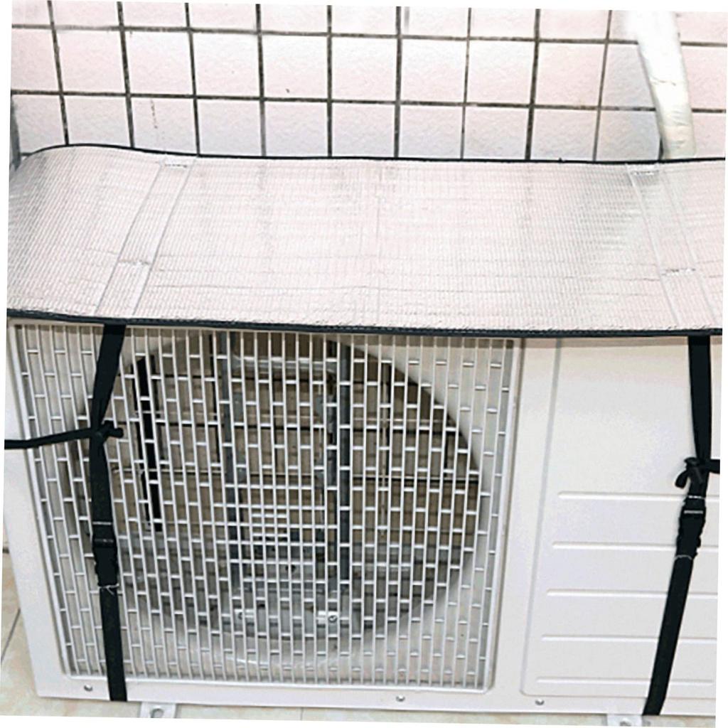 1/2/3pcs Air Conditioner Cover 46x95CM Aluminum Foil Sunscreen Shield Sun Protection Rainproof Outdoor Air Conditioner