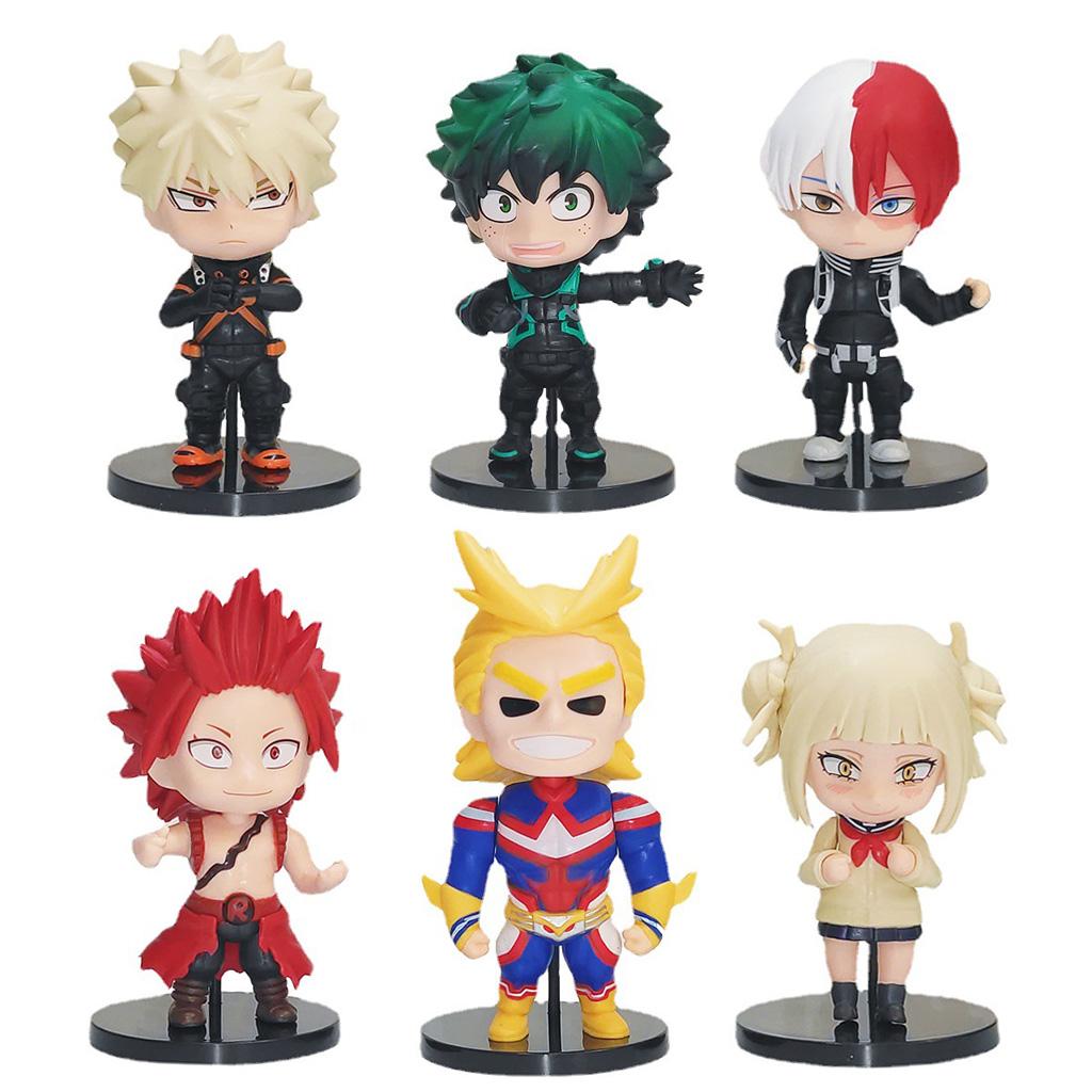 10cm Anime MHA Figure All Might action Figure Toga Himiko Figura Todoroki Shouto Midoriya Izuku Eijiro Kirishima model Toy Gift