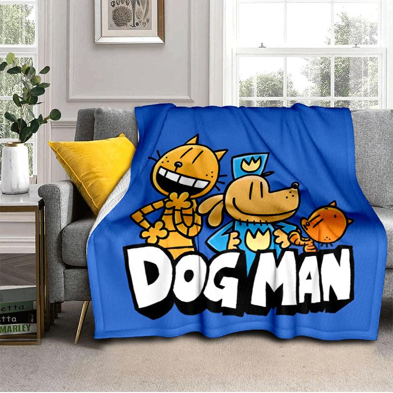 Coperta Avventura di Dog Man e Amici Adatta per Divani, Letti, Uffici e Campeggio - Regalo Perfetto per Halloween Natale