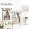 Wedding Linen Garden Flag, Welcome Yard Flag for Porch Patio, Couple Design Hanging for Wedding Decor