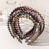 Solid Color Teeth Wave Hair Hoop Headdress Non-slip Hairband Teeth Matte Hair Hoop  Outdoor