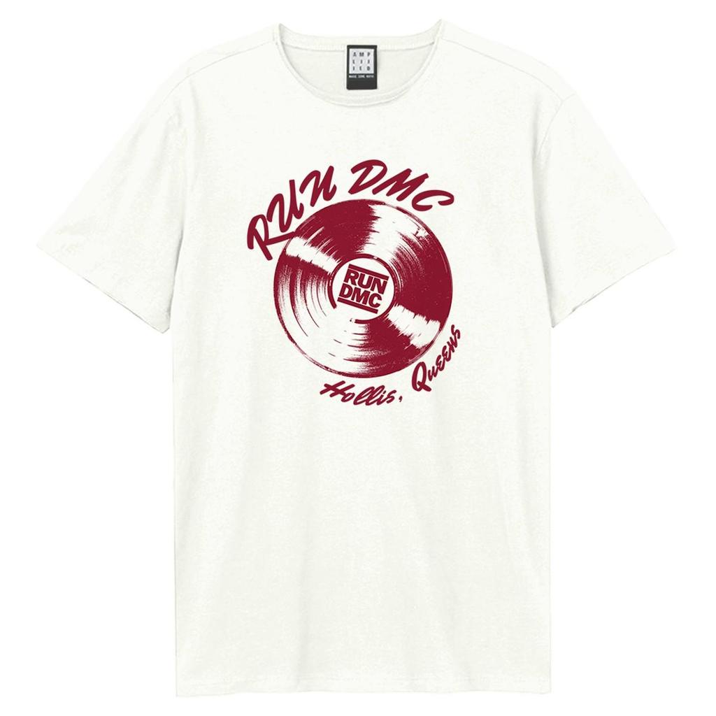 Amplified Unisex Adult Record Run DMC T-Shirt