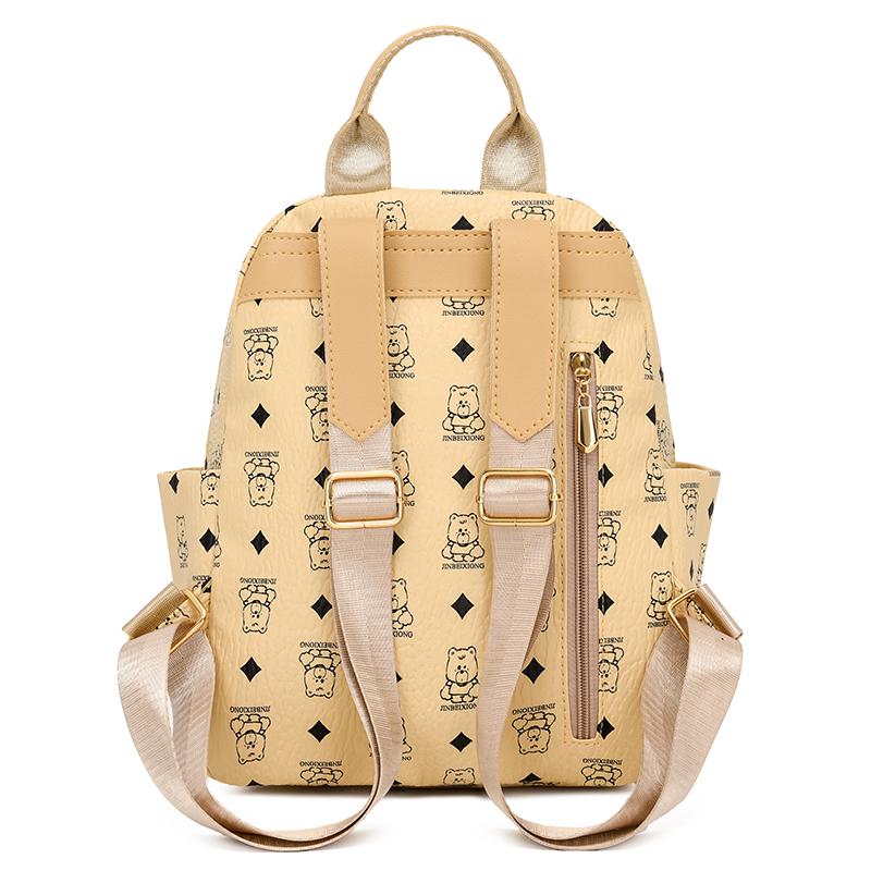 Print Rucksack Große Kapazität Umhängetasche PU Damen Reisetasche