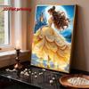 Disney Belle DIY Artificial Pearl Artwork This is a handmade gift that can be used for wall decoration and is suitableforbothhomeandofficeenvironments