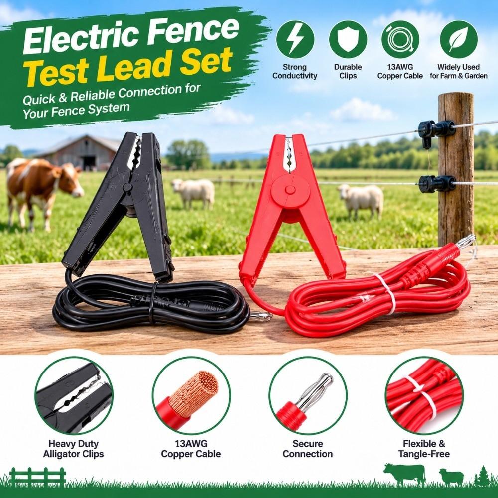 13 AWG Electric Fence Wire ABS Jumper Lead Kit Long Lasting Fence Wire Kit Livestock