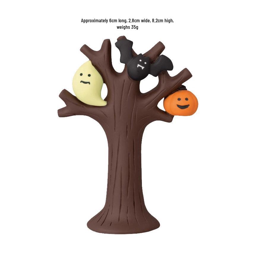 Japanese Cat Halloween Resin Ornaments – Handmade DIY Trendy Toy Figures
