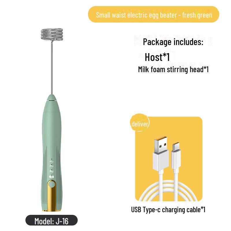 Rechargeable Wireless Handheld Electric Milk Frother and Egg Beater