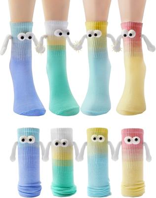 Damen Farb-Handgriff-Socken Persönlichkeit Magnetisch Niedliche Socken Paar Spaßsocken