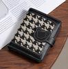 Cute Maoni Bear Wallet Autumn Checkered Short Lightweight Card Bag Fashionable Small Wallet Large Capacity for Women Card Bag