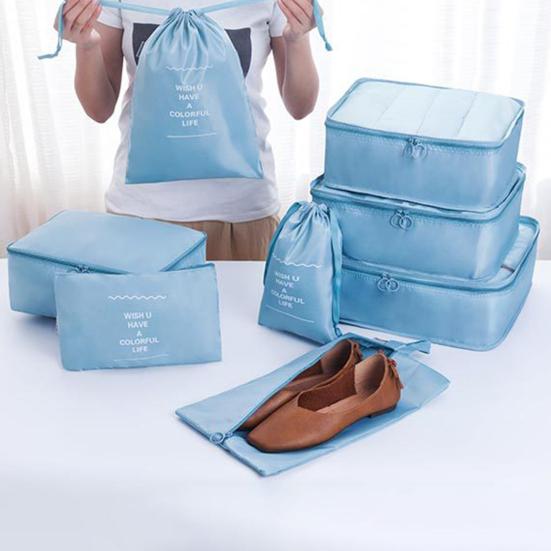 

8 шт./компл. упаковочная сумка большой емкости, водонепроницаемая ткань, складной переносной чемодан, сумка-органайзер для хранения вещей для путешествий