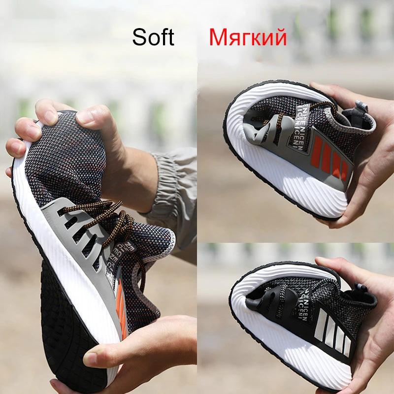 Men's Safety Shoes Work Boots Steel Toe Cap Puncture Proof Work Sneakers Outdoor Breathable Mesh Safety Shoes Light Work Shoes