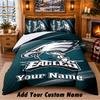 Philadelphia Eagles Pattern Bedding 3Pcs Set Custom Name, Bed Sheet And Pillowcases For Home Bedroom
