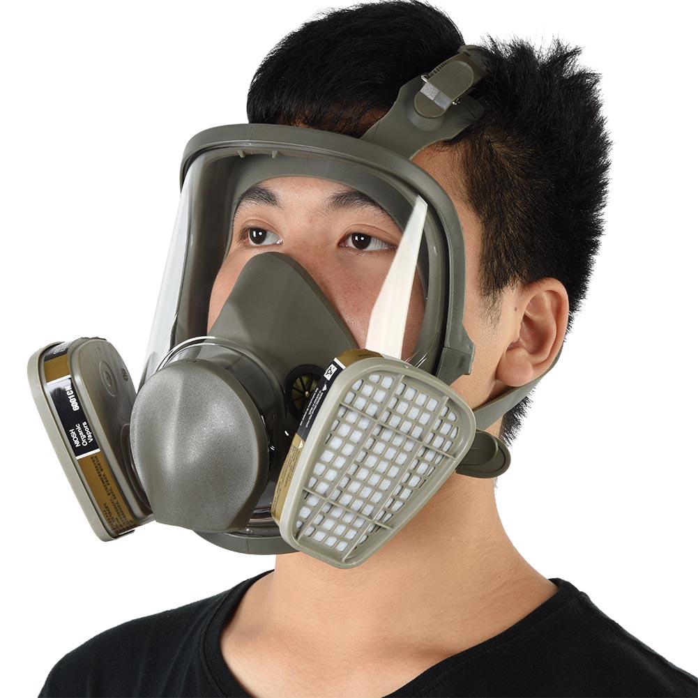 Full Face Cover Facepiece Gas Mask for Painting Welding Disinfection