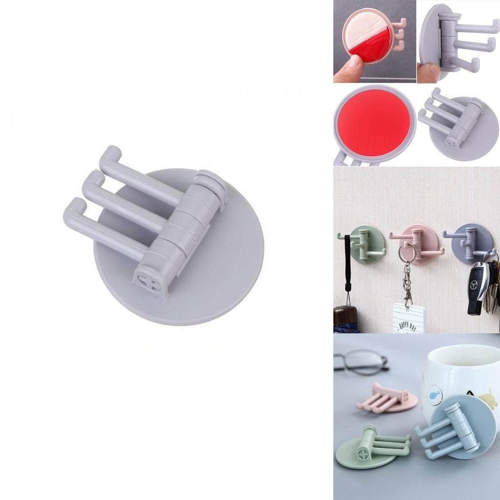 Durable Rotatable Adhesive Hook For Space-saving Kitchen Towel Wall Hanger Applications