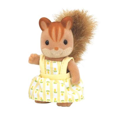 Sylvanian Families Puppe Eichhörnchen ST Mark Alter 3 und Spielzeug Sylvanian Epoch [Eichhörnchen Familie, Mädchen] Li-34 Zertifiziert, Oben, Puppenhaus, Familien,