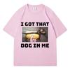 Abbigliamento Casual Camicie da Uomo Ho Quel Cane Dentro di Me Meme Maglietta Divertente Cane Umorismo Grafica Vintage Manica Corta Oversize Streetwear Top
