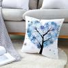 Painted Tree Digital Printed Peach Skin Square Pillow Cushion Cover Home Furnishings