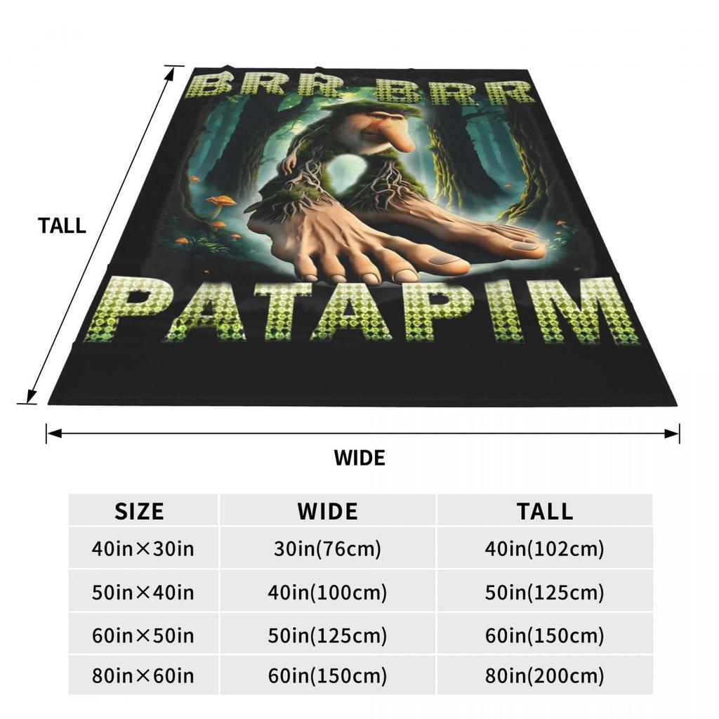 Humor Gen Z (Brr Brr Patapim Blanket Quality Super Soft Throw Blanket Autumn Airplane Travel Couch Chair Print Bedspread