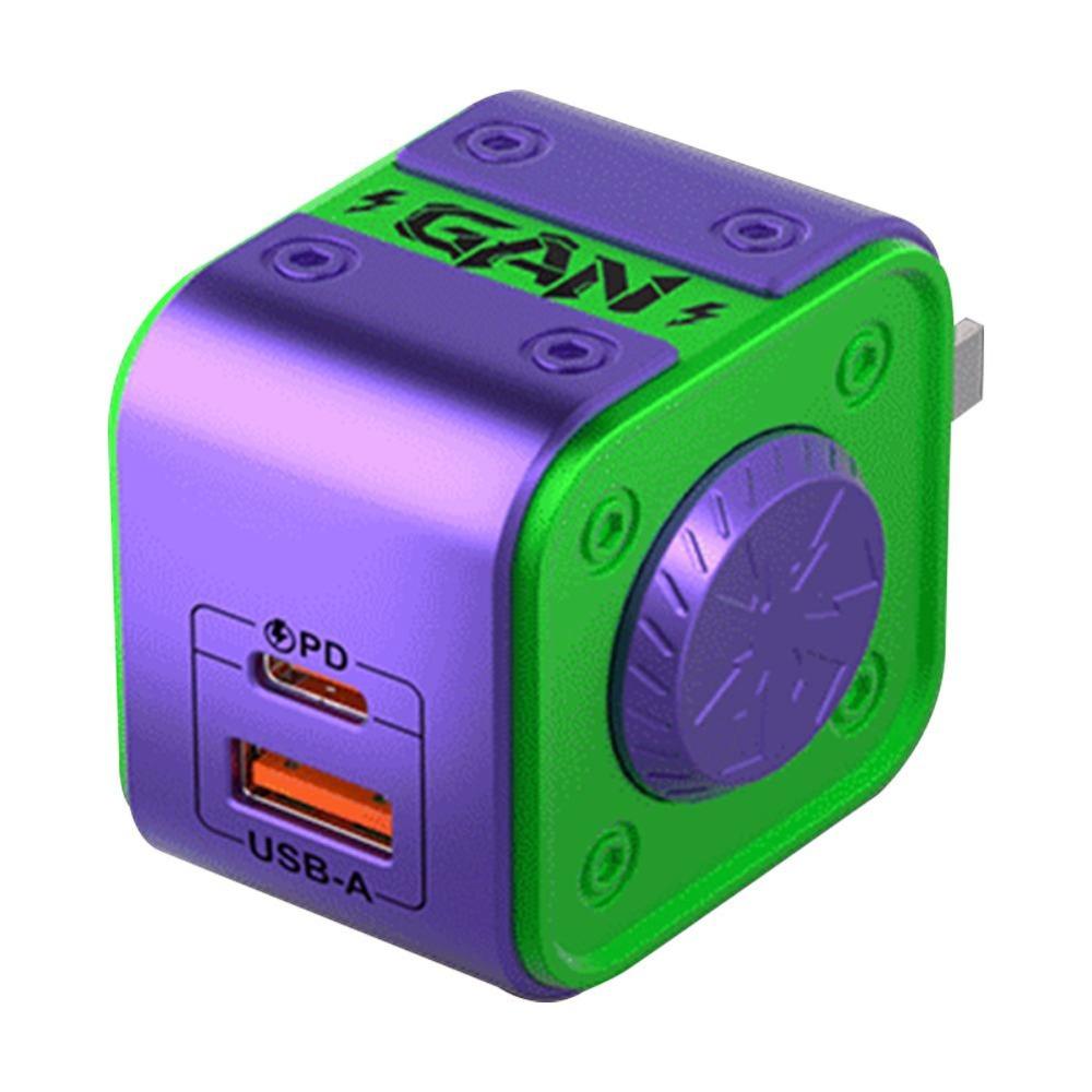 30W Power GaN Gyroscope Charger Dual Ports Fidget Spinner Charger 30W GaN Fast Charger Travel Use