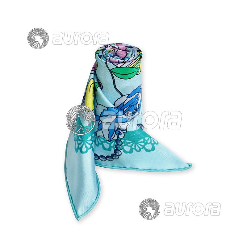 AuroraZ Silk Scarf & Brooch Set