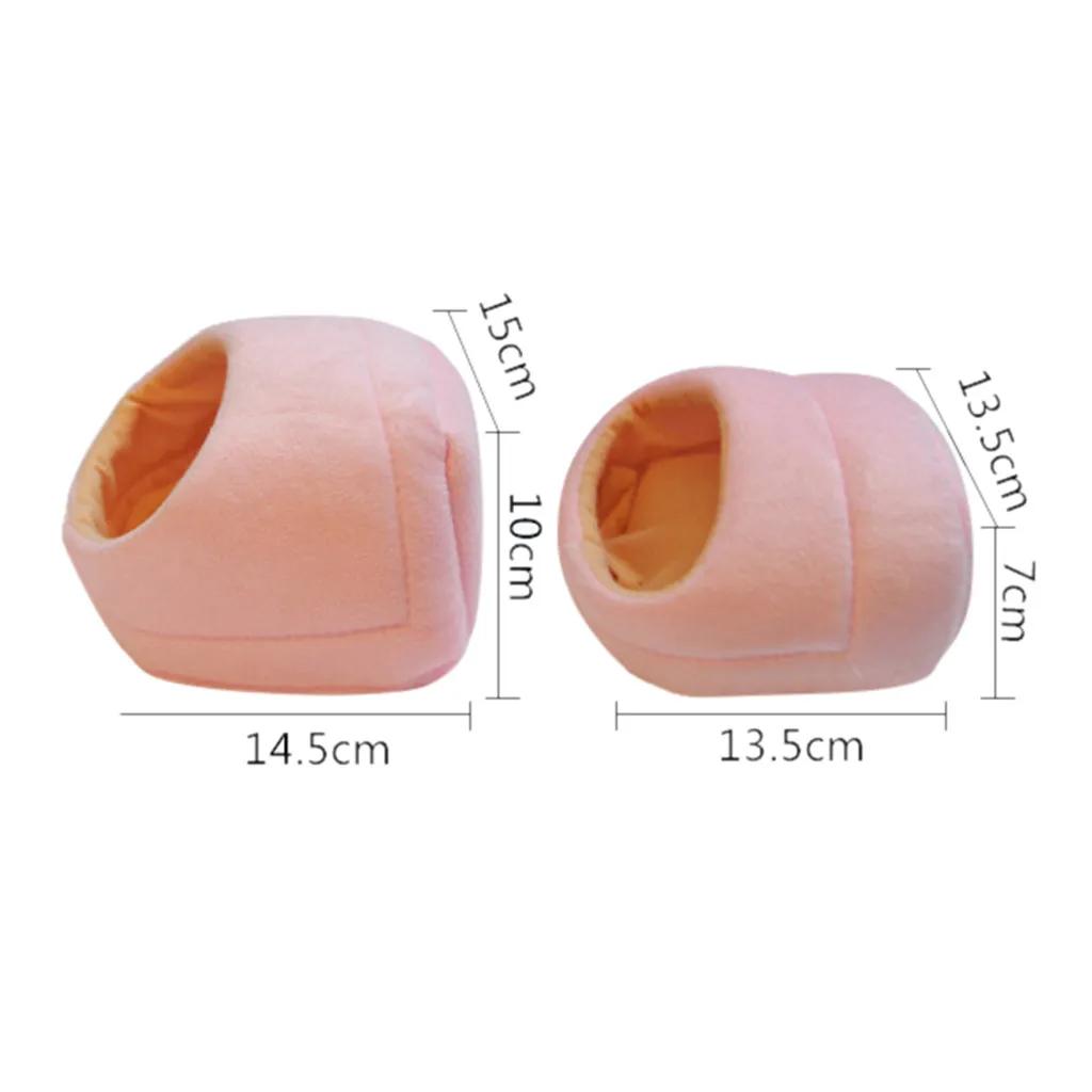 Liebliche Ratten Hamster Winter Warm Fleece Hängematte für Käfige Süßes Haus mit Bettmatte für kleine pelzige Tiere