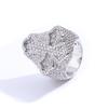 Hip Hop Hit Zircon Cross Ring, Personalized Accessory, Trendy Men's Ring