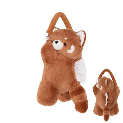 Tissue Holder For Car Raccoon Plush Seat Back Tissue Box Multifunctional Tissue Holder Case Car Tissue Paper Dispenser For Home