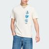 adidas Graphic Print Crew Neck Short Sleeve T-Shirt for Men, Beige
