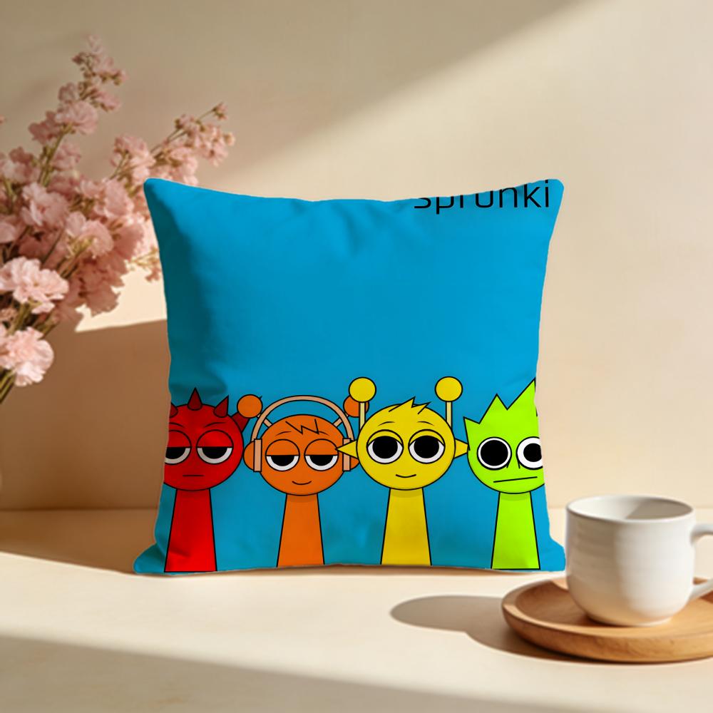 Fashion SSprunkiing Cushion Cover Stylish Washable Pillow Cover Ideal for Couch Bedroom Car Decoration